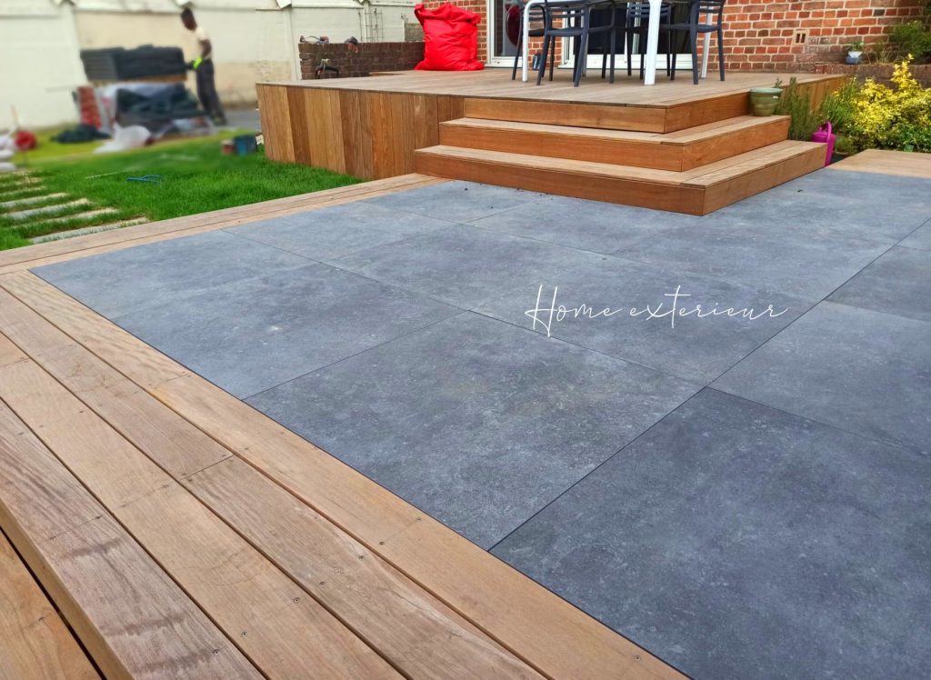 Aménagement d’une terrasse surélevée multi niveaux à Croix