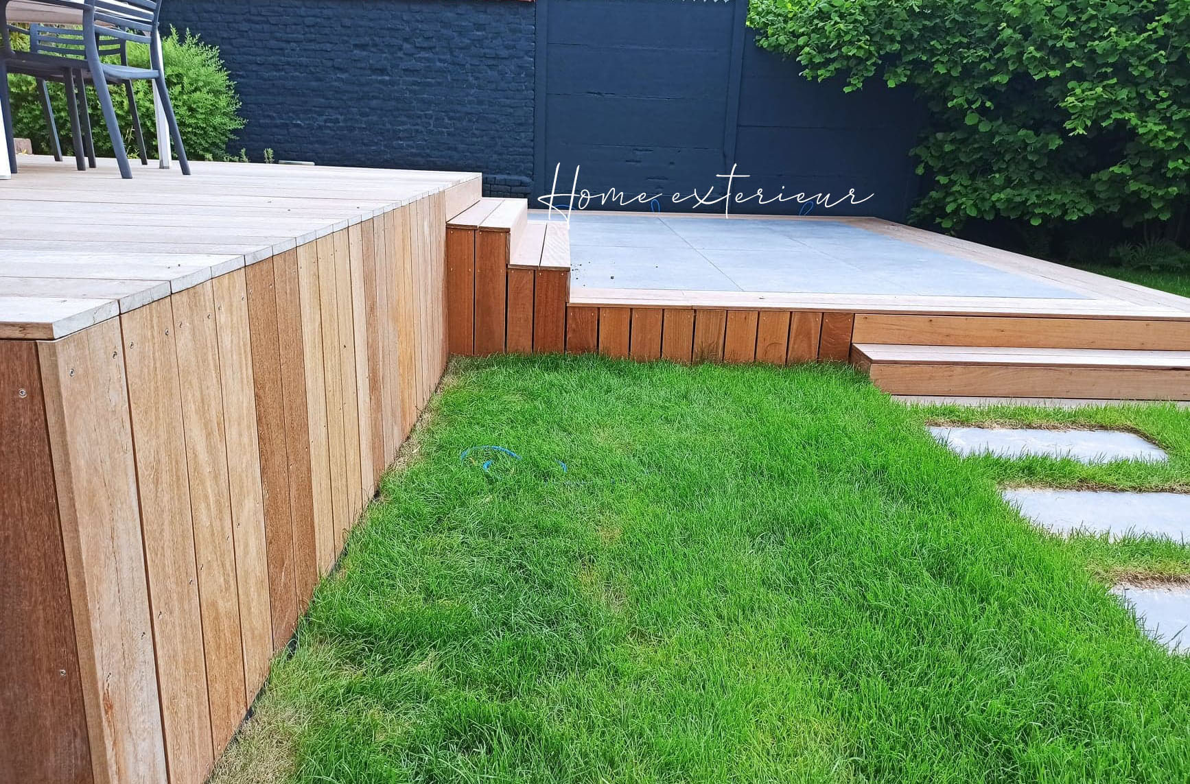 Aménagement d’une terrasse surélevée multi niveaux à Croix