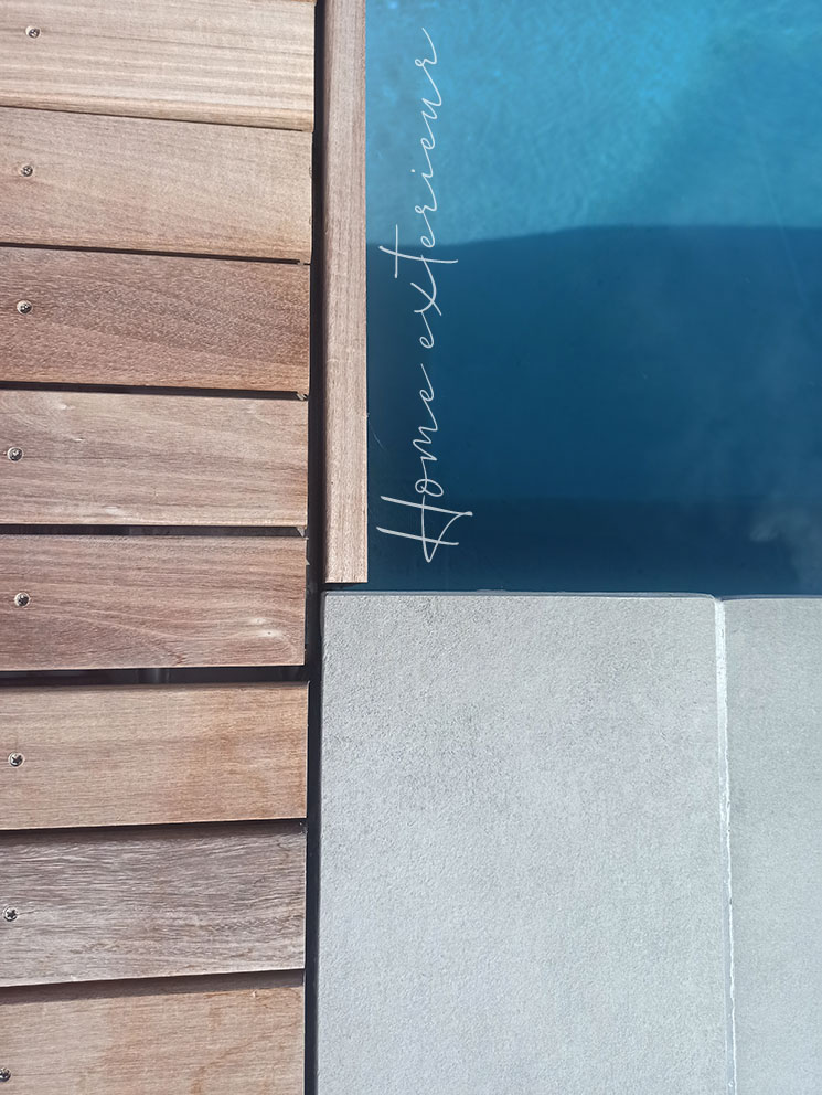 Conception de terrasses autour d’une piscine existante à Bondues