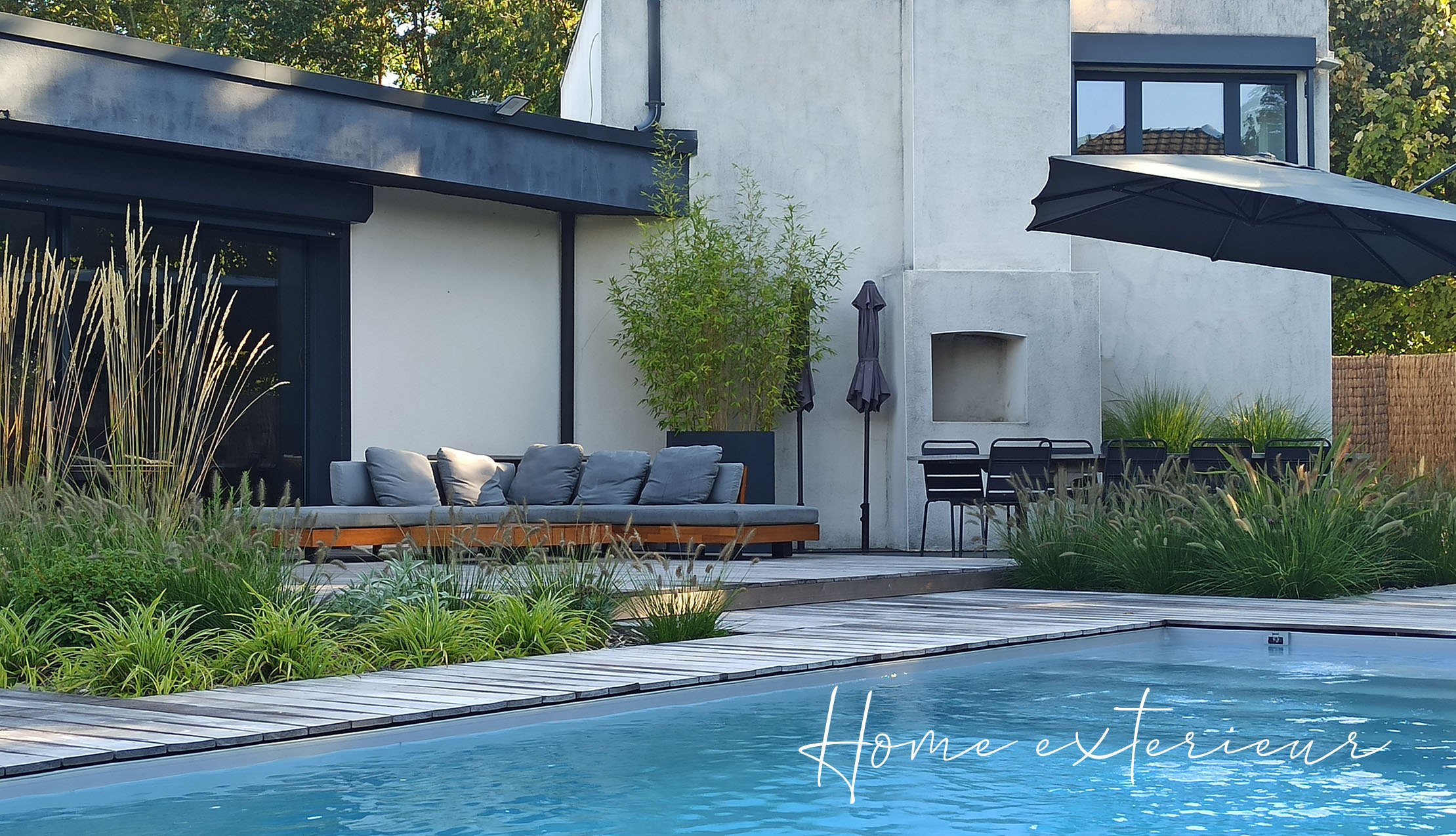 Implantation d’une piscine avec articulation terrasse à Cysoing
