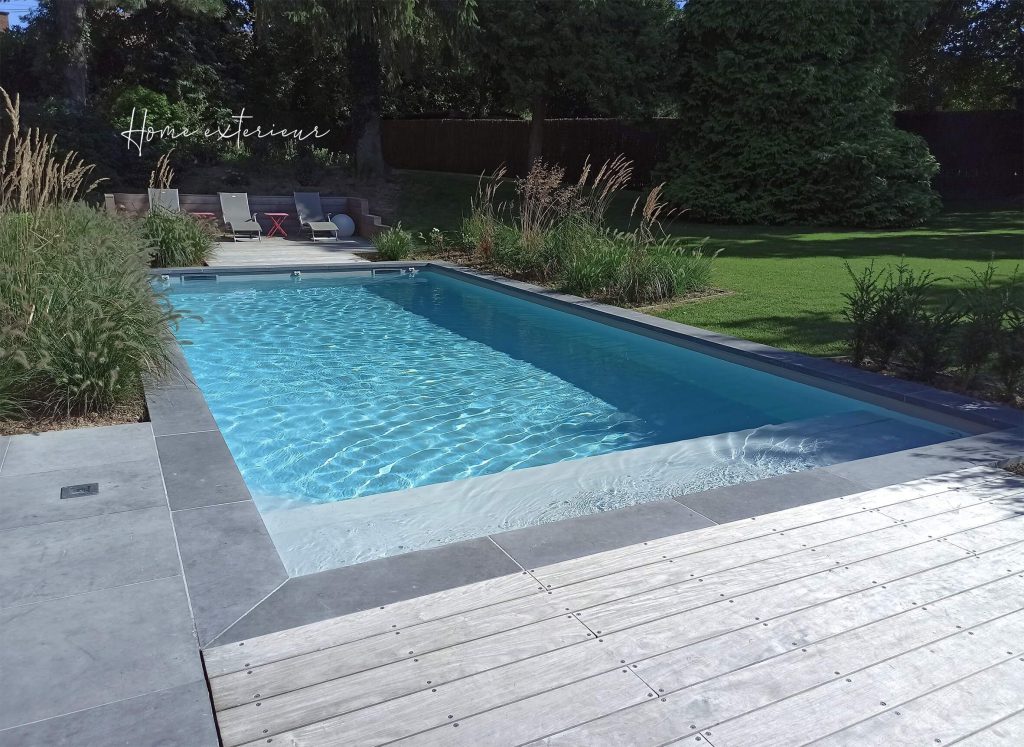 Articulation d’une piscine existante avec une maison individuelle à Bondues