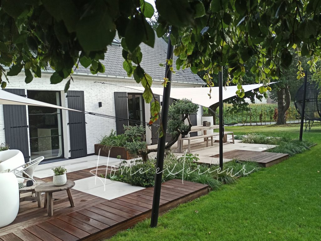 Agrandissement d’une terrasse en deux espaces à vivre à Bondues