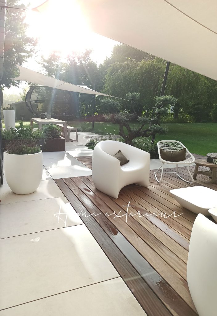 Agrandissement d’une terrasse en deux espaces à vivre à Bondues