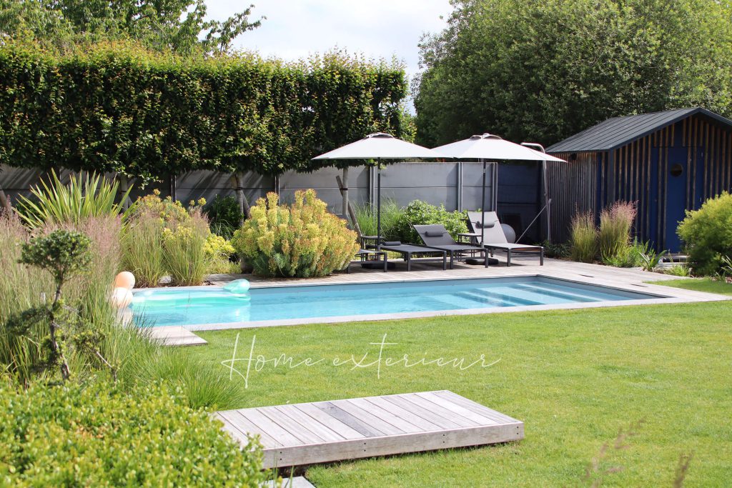 Conception et aménagement d’un jardin avec piscine, spa et pergola bioclimatique dans le Cambrésis