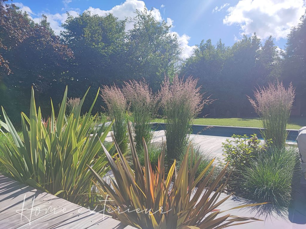 Conception & aménagement complet d’un jardin avec piscine, spa, terrasses & entrée de maison à Armentières