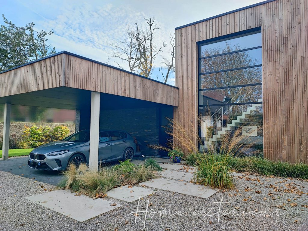 Aménagement d’un jardin autour d’une maison contemporaine à Lambersart