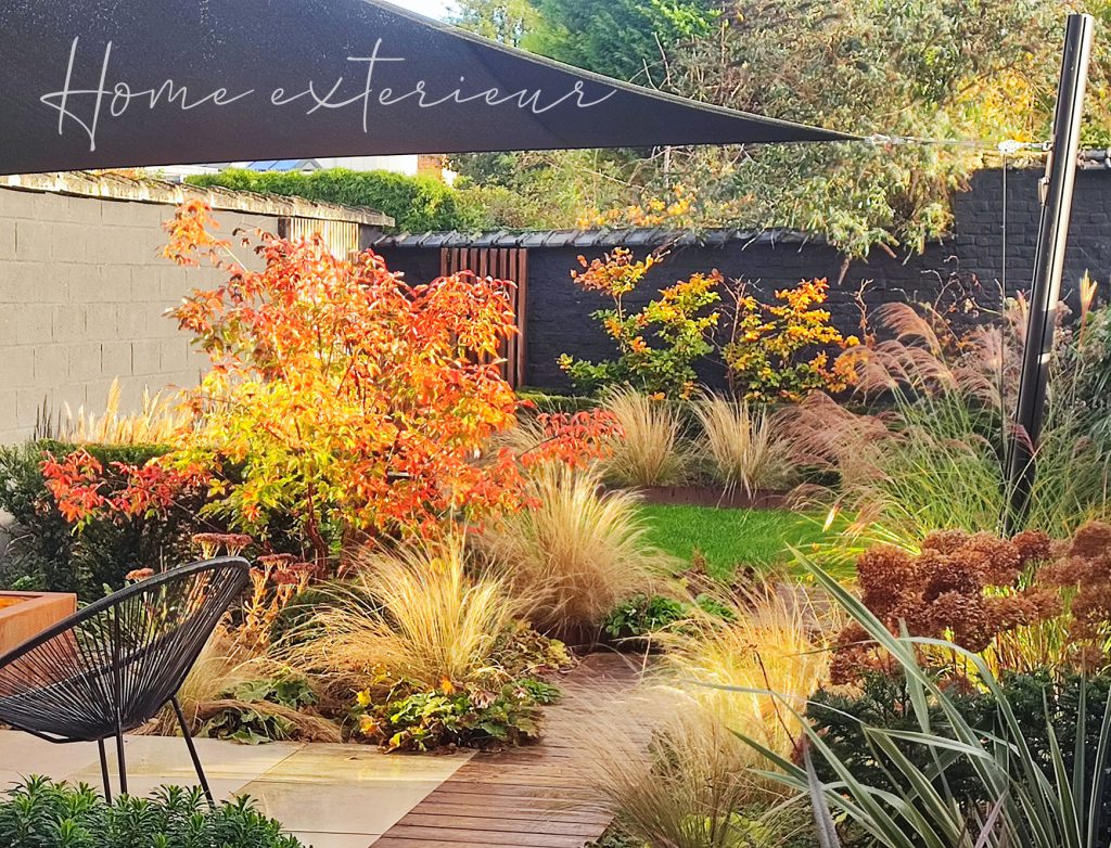 Conception d’un petit jardin original avec table d’eau corten à Lambersart