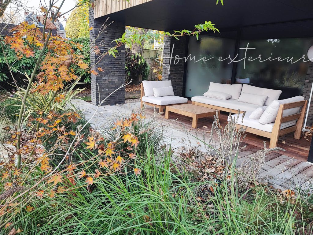 Aménagement d’un jardin autour d’une maison contemporaine à Lambersart