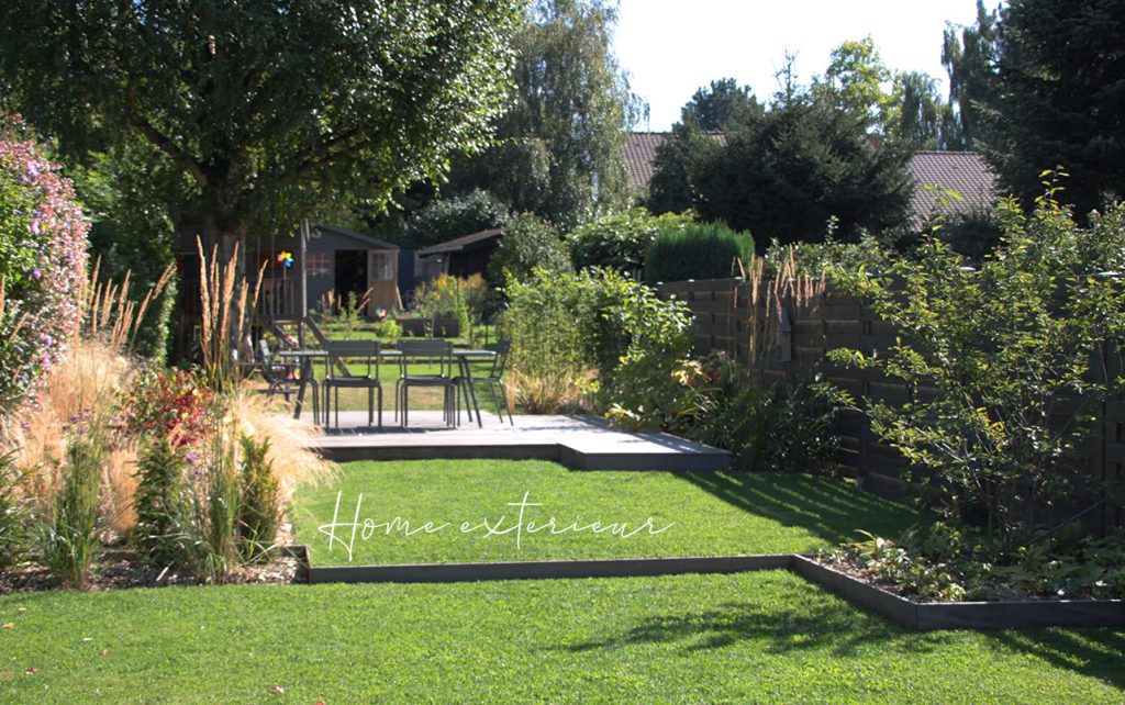 Conception d’un jardin long et légèrement en pente à Mouvaux